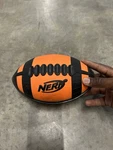 Vintage 2005 Nerf Classic Weather Blitz Orange & Black Foam Toy Football. Fixed Price $70.00.