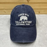 Yellowstone National Park Youth Hat Ball Cap Size Adjustable Weathered Blue. Fixed Price $9.95.