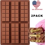 2PACK Chocolate Bar Mold Deep Silicone Candy Non Stick 6-HOLE. Fixed Price $11.98.
