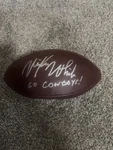Wilson Nfl Football Autographed Dallas Cowboys Beckett Authenticated. Fixed Price $50.00.