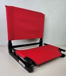 Stadium Chair Deluxe Game Changer Portable Folding Bleacher Seat, Red Academy. Fixed Price $32.00.
