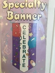 New Celebrate Applique Celebration Party Outdoor Flag Banner Xl 25.5" 46". Fixed Price $14.99.