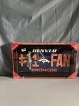 Denver Broncos Framed #1 Fan Wall Clock Nfl. Fixed Price $28.99.