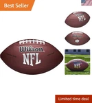 Wilson Nfl Mvp Football - Official Size, Durable Brown Leather, Recreational Fun. Fixed Price $30.39.