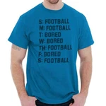 Funny Football Sports Fan Weekly Schedule Mens Casual Crewneck Shirts Tees. Fixed Price $19.99.