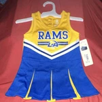 Nfl Team Apparel La Rams Cheerleader Dress 18M Blue Yellow Sleeveless Polyester. Fixed Price $33.33.