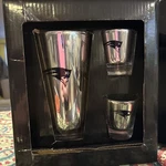 Nfl New England Patriots Drink Set 2 Shot Glasses 16OZ Nib. Fixed Price $8.00.