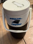 Vintage 1995 Carolina Panthers Coleman Beverage Cooler Belk Approx. 1/2 Gallon. Fixed Price $8.00.