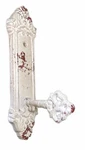 Cast Iron Hook Faux Key In Wall Plate Victorian Distressed Color Ivory Hanger. Fixed Price $19.99.