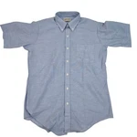 Vintage Campus Short Sleeve Button Down Shirt Men's Oxford Usa Made Blue. Fixed Price $35.00.