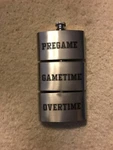 Wembley Tailgate 9 Oz Triple Option Stack Flask For Pregame Gametime & Overtime. Fixed Price $8.99.