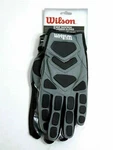 New Wilson Football Mvp Tacktech Lineman Gloves Adult Large WTF9340GYL. Fixed Price $19.99.