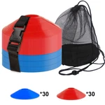 60PCS Soccer Disc Cones Football Agility Training Field Marking Aid W/ Carry Bag. Fixed Price $18.86.