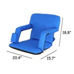 Blue Stadium Seats Chairs For Bleachers Waterproof - 5 Reclining Positions. Fixed Price $38.58.