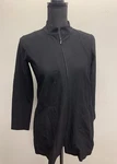 Eileen Fisher Petite Black Athletic Zip Up Jacket Long Sleeve Pockets Stretch Pp. Fixed Price $17.00.