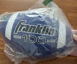 Franklin Sports 100 Series Junior Rubber Football - Blue/white Stripe. Fixed Price $5.96.