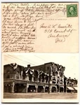 1910 Providence Building Flags Stars & Stripes Postcard Auburn Me Cancel. Fixed Price $34.99.