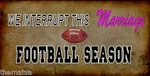 We Interrupt This Marriage Football Season Usa Made Metal License Plate. Fixed Price $36.99.