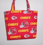 Handmade Nfl Kansas City Chiefs Tote Purse Bag. Fixed Price $17.99.