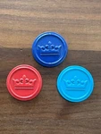 Peter Millar Crown Logo Acrylic Golf Ball Markers Set Of 3 Putting Green. Fixed Price $11.95.