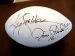 Ken Stabler Jim Plunkett Oak Raiders Hof Signed Auto Wilson Football Psa Beauty. Fixed Price $499.99.