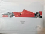 Schumacher F2001 9/11 Strictly Ltd F1 David Wilson Signed A4 Airbrush Print. Fixed Price $21.48.