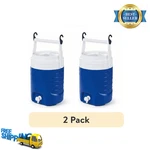 (2 Pack) Igloo Gallon Sport Water Jug Cooler, Insulated Beverage Spigot, Hooks. Fixed Price $38.59.