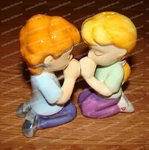 Mwah Kids Praying Salt & Pepper Shakers (westland, 93911) Ceramic. Fixed Price $20.00.