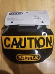 Battle Back Bone Protective Football Plate Pad Adult Black Caution Tape Version. Fixed Price $30.00.