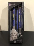 Official Nfl Rams 3 Piece Bbq Grill Tools Tongs Spatula Fork Sportula Opener. Fixed Price $39.97.