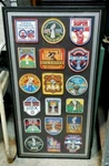 Vintage Super Bowl Patches 1-18 Framed Collection Football Nfl Display. Fixed Price $144.95.