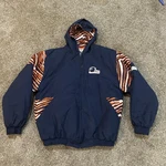 Vtg 90S Chicago Bears Nfl Football Jacket Coat Mens Large Zubaz Chalk Line Usa. Fixed Price $106.25.