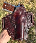 Handmade Leather Holster Basket Weave Tooling Schueler Laser Engraving. Fixed Price $80.00.