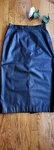 Wilson's Suede & Leather Women's Black Lined Midi Skirt Size 10. Fixed Price $58.00.