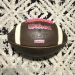 Wilson Gst Leather Game Football Official High School Size Brown White Pink. Fixed Price $170.00.