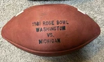 Rawlings 1981 Rose Bowl Washington Vs Michigan R5 Intercollegiate Football. Fixed Price $100.00.