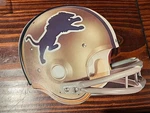 Vtg 1970S Detroit Lions Nfl Riddell Football Helmet Cardboard Sign Plaque. Fixed Price $17.99.