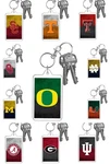 Ncaa College Sports Photo Keychain Team Color Splash Art Style Badge Holder Clip. Fixed Price $8.95.