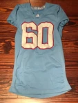 Rare 2001 Kansas Jayhawks Throwback Style Football Game Used Worn Jersey 60 Sz. Fixed Price $149.99.