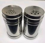 2 Pc Salt/pepper/spice Shakers Set Stainless Steel. Fixed Price $9.49.
