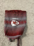 Kansas City Chiefs Backpack Bag Red Gray Nfl Football Handmade Woven Drawstring. Fixed Price $11.50.