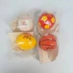 Mcdonald Happy Meal Sports 1990 Lot Of 4 Nip Football Basketball Soccer. Fixed Price $14.99.