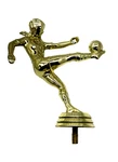 Trophy Figure Pdu #402 Female Soccer Player Yellow Plastic 4.5" Lot Of 43 Pieces. Fixed Price $10.00.
