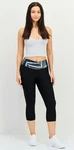 Nike Drifit Leggings Tights Power Capri Crop Gym Black Graphic Waist Band. Fixed Price $18.00.