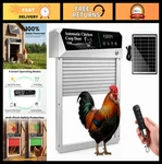 Solar-powered Automatic Chicken Coop Door Roll-up, Timer & Light Sensor, Remot. Fixed Price $126.89.