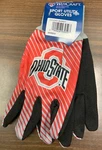 Ohio State Buckeyes Striped Utility Gripper Dots Gloves New Wincraft. Fixed Price $14.00.