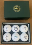6 Pebble Beach Golf Links'' Souvenir Balls - Nos Golden Ram Surlyn 392. Fixed Price $41.24.