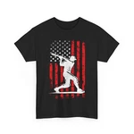 Baseball Player American Flag Shirt, Sports Lovers Women T-shirt. Fixed Price $21.99.