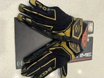 Shock Doctor Showtime Gold Black Football Gloves Youth Large Cutters Wr Rb. Fixed Price $24.00.