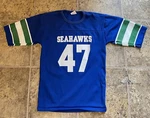 Vintage 80S Rawlings Nfl Seattle Seahawks Jersey #47 Youth Xl. Fixed Price $12.59.